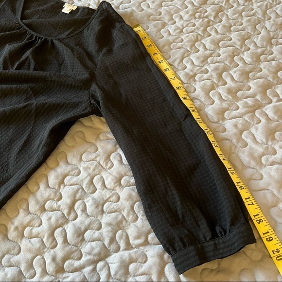 J.crew woman’s black blouse, long sleeves, size M - Picture 6 of 10